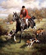 unknow artist Classical hunting fox, Equestrian and Beautiful Horses, 016. painting